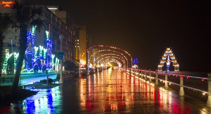 Holiday Lights on the Beach