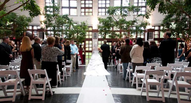 The Virginia Beach Contemporaary Art Center hosts some of the most beautiful weddings you will ever see. Indoor trees and exquisite art are all around to make the perfect environment