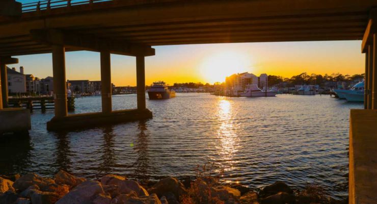 Under Rudee Inlet Bridge