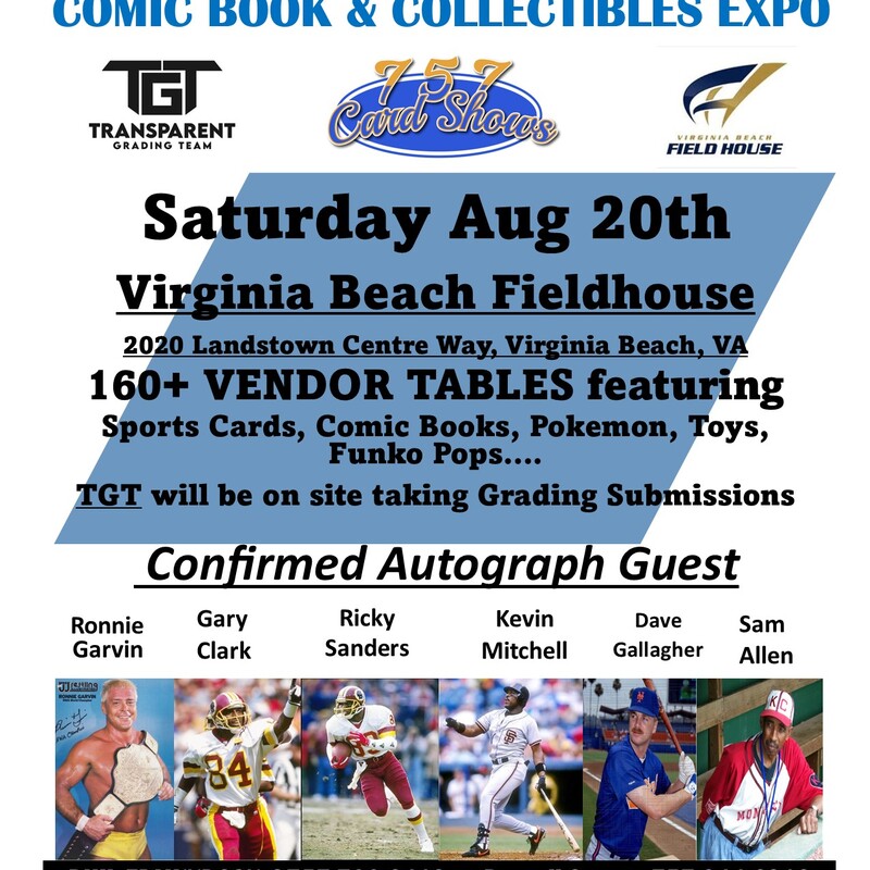 Sports Card, Toys, Comics & Collectibles August Show FREE The